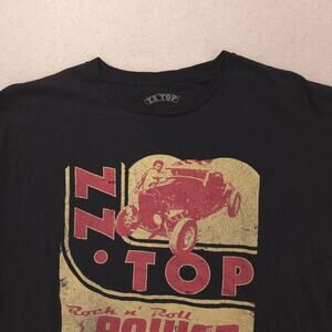 ZZ Top Band Graphic Short Sleeve Crew Neck T Shirt Mens Size 2XL Black